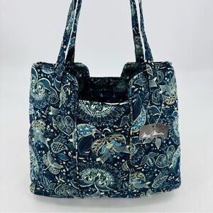Mary Maxim NEW Paisley Floral Quilted Cotton Shoulder Bag Diaper Bag Tote NWT